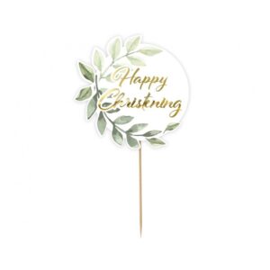 Topper za tortu HAPPY CHRISTENING, 14cm