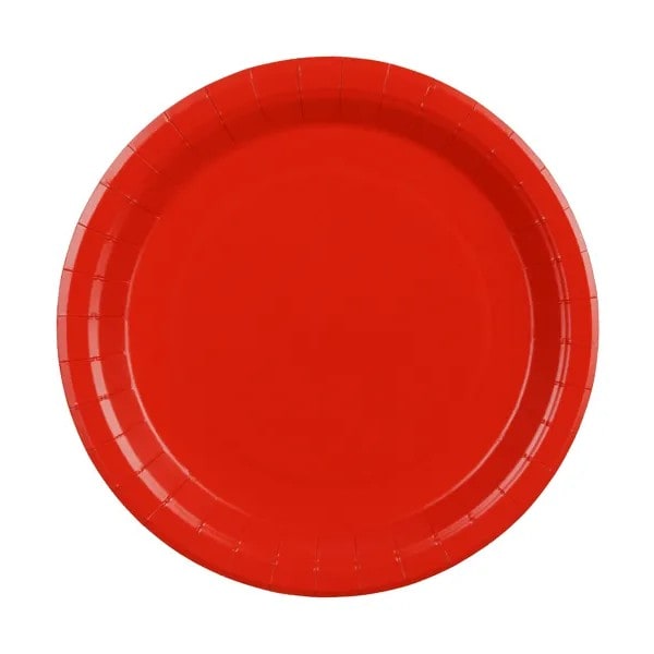Tanjuri papirnati - CRVENI 23cm 6kom
