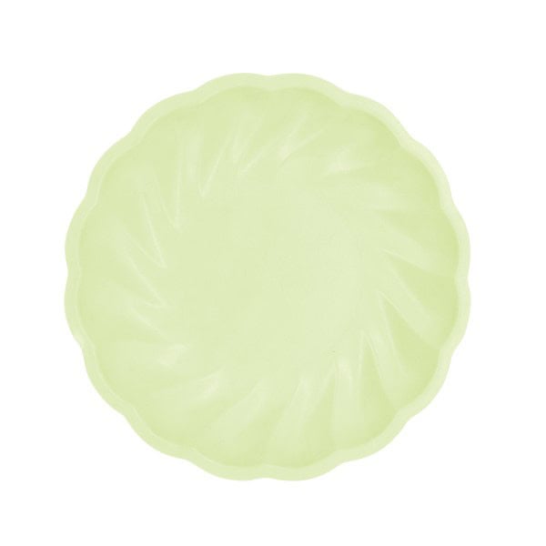 Tanjuri papirnati okrugli pastelni-ZELENI, 6 kom