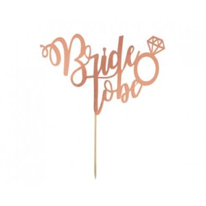 Ukras za tortu - Bride to be -rosegold
