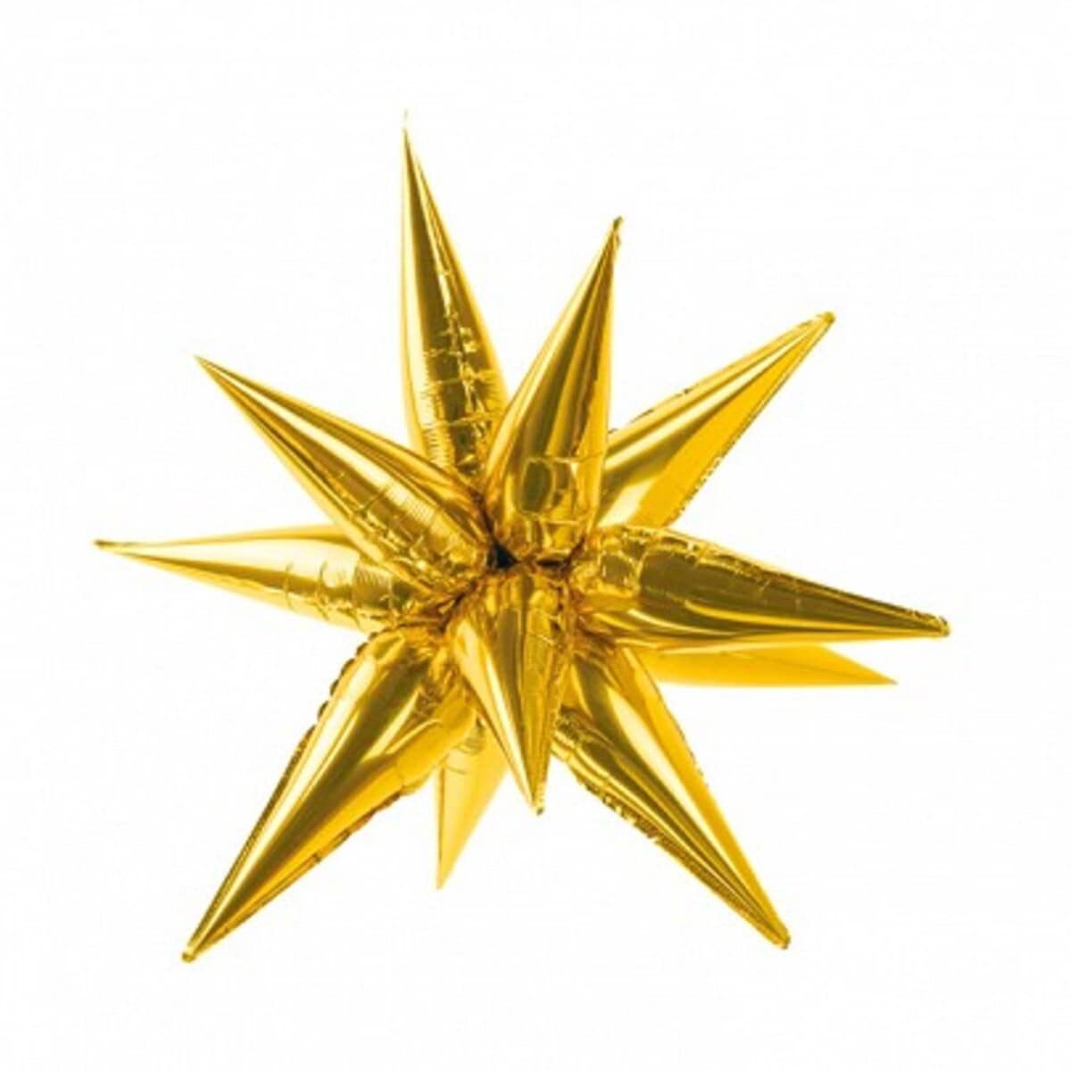 Velika folija zvijezda 3D -70cm zlatna