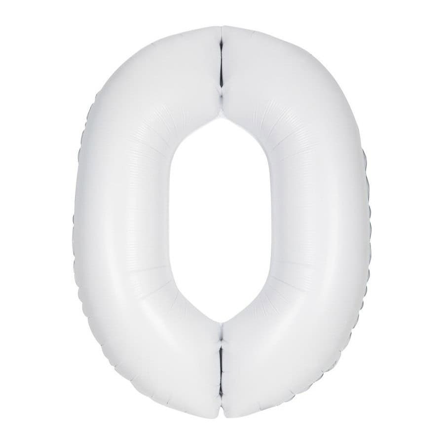Veliki folija balon Broj 0-Bijeli