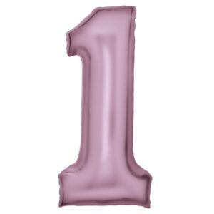 Veliki folija balon Broj 1 Silk Rozi