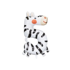 Veliki folija balon Broj 5 - ZEBRA
