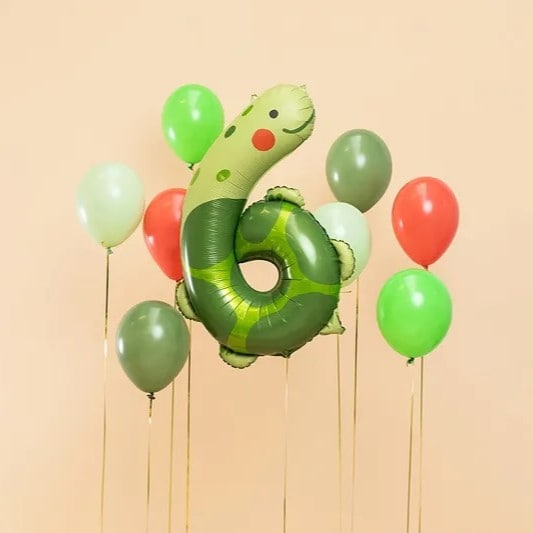 Veliki folija balon Broj 6 - KORNJAČA - Slika 2