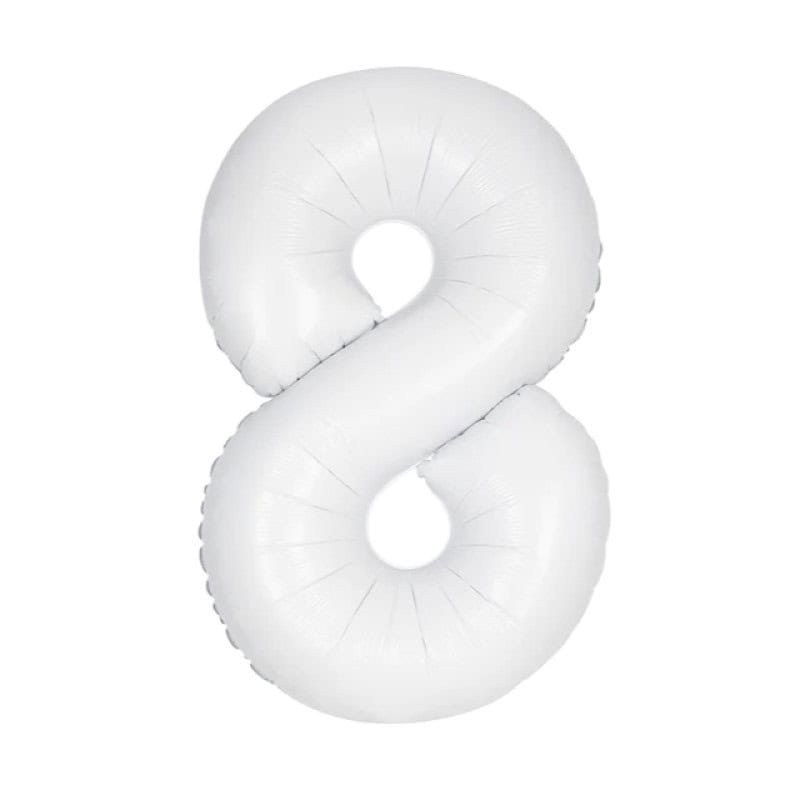 Veliki folija balon Broj 8-Bijeli