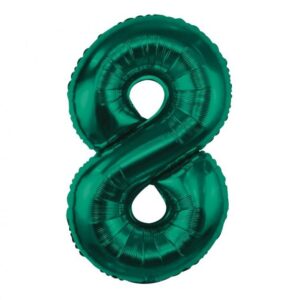 Veliki folija balon Broj 8- Tamno zelena