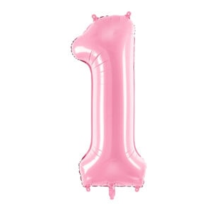 Veliki folija balon broj - 1  BABY ROZI, 80 cm