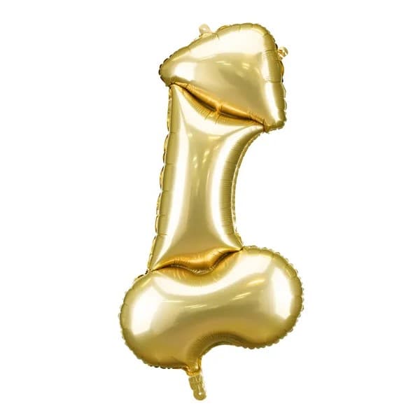 Veliki folija balon penis 55x112cm zlatni - Slika 2