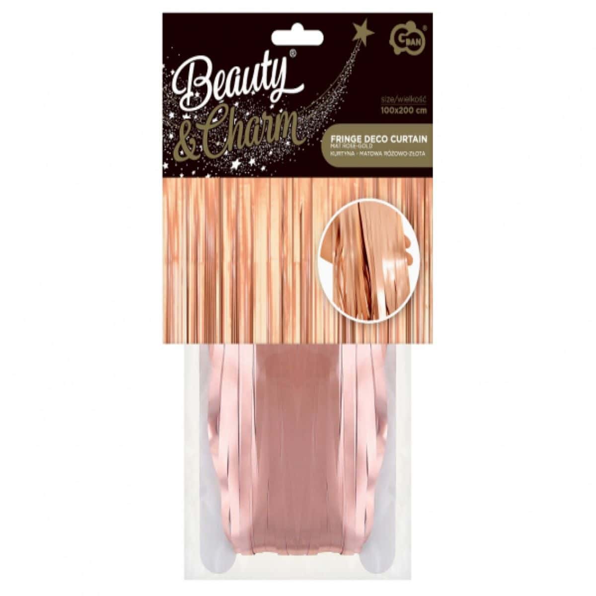 Zavjesa party - Rose gold Mat 100x200 cm - Slika 2