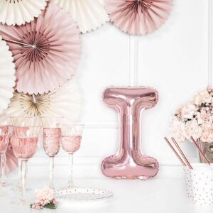 Folija balon Slovo "I", 35cm, ROSEGOLD.