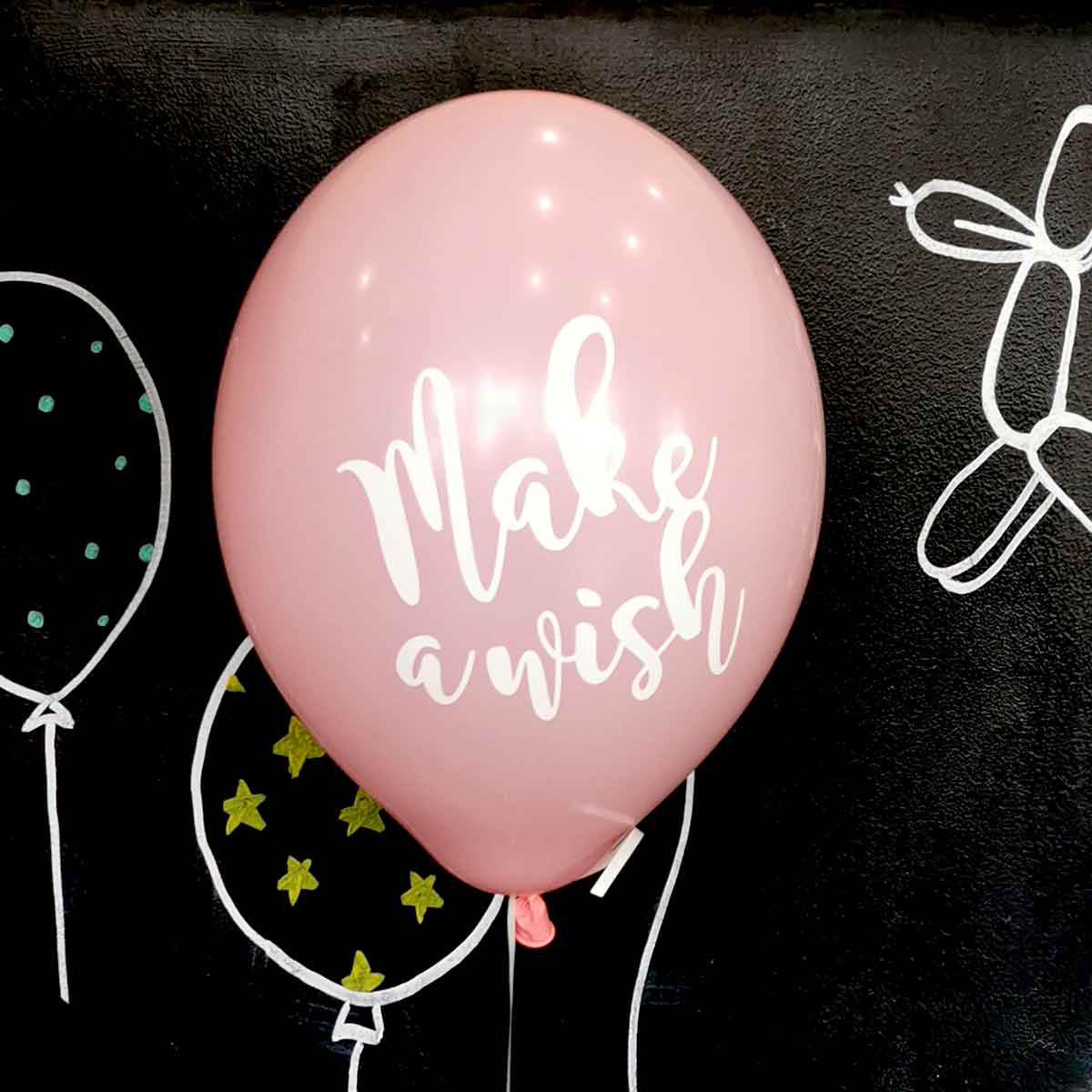 Balon s tiskom Make a wish