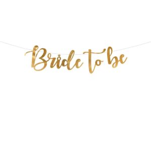 BANER-natpis Bride to be, zlatni 80x19cm