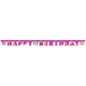 Banner BARBIE Happy Birthday, 200 x 15 cm