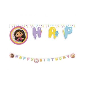 Banner GABBY DOLLHOUSE - Happy Birthday, 200cm