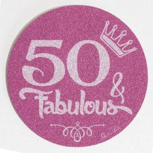 Bedž papirnati za 50. rođ 10cm
