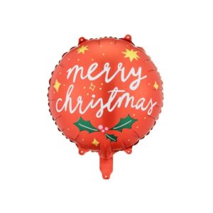 Folija balon 43 cm okrugli, MERRY CHRISTMAS