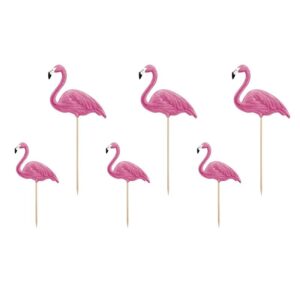 Topper za muffin Aloha - Flamingos,  6kom
