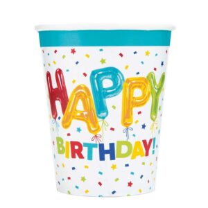 ČAŠE PAPIRNATE 8KOM HPPY BLN BDAY