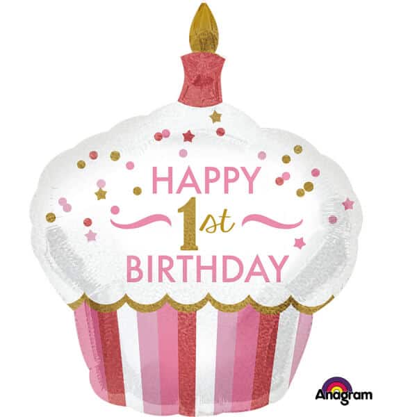 Veliki folija balon Cupcake Girl 1st Birthday