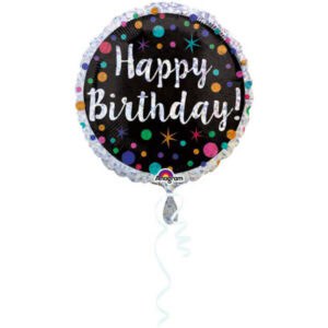 Folija balon Crni s točkicama HB, 43cm