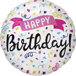 Folija balon Happy Birthday, 43cm