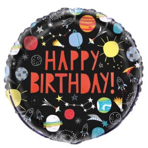 folija balon happy birthday space