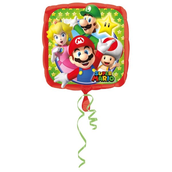 Folija balon 43 cm Super Mario kvadratni