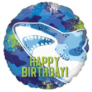 Folija balon Morski Pas Happy Birthday, 43cm