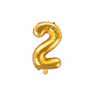 Folija balon Broj "2", 35cm, zlatna