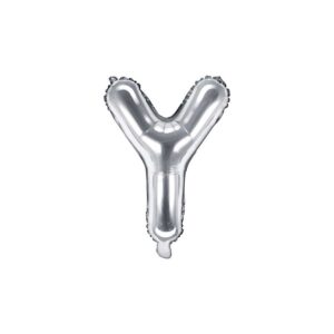 Folija balon Slovo "Y", 35cm, srebrna