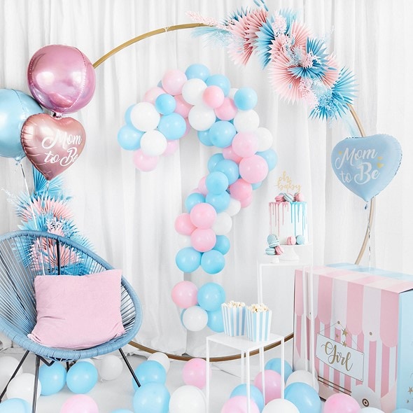 Folija balon 48 cm srce Mom to be PLAVO - Slika 2