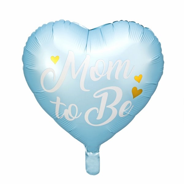 Folija balon 48 cm srce Mom to be PLAVO