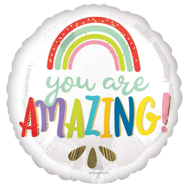 Folija balon okrugli Rainbow You Are Amazing
