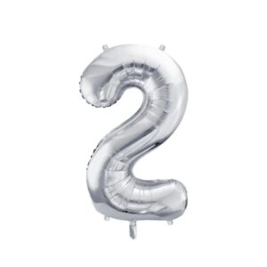 Folija balon srednja  broj -2 srebrni, 65 cm