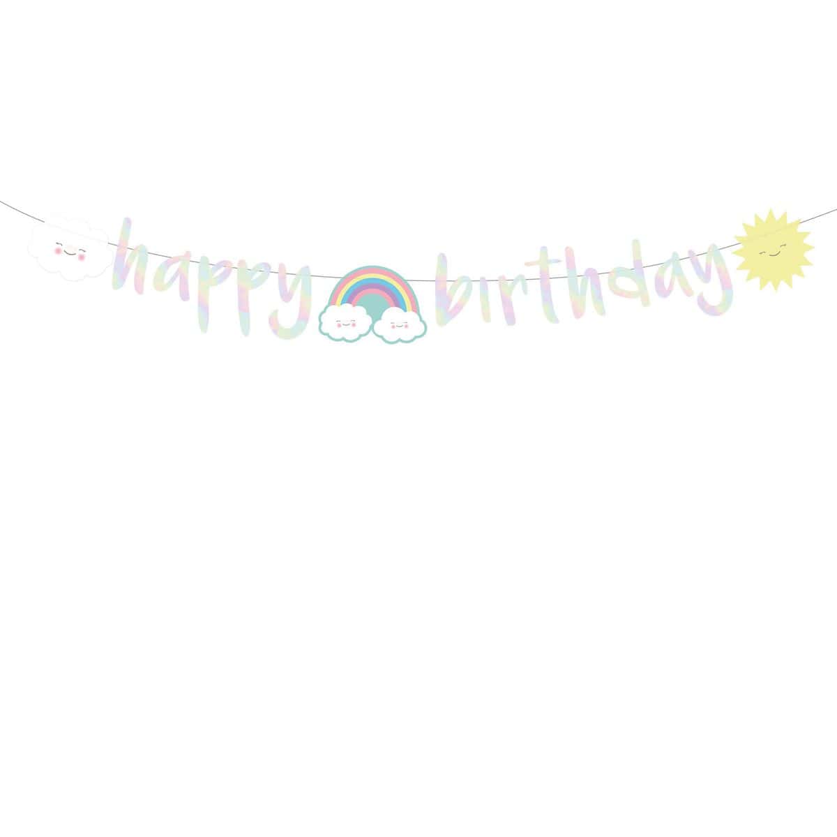 Baner slova Rainbow & Cloud 180 x 13 cm
