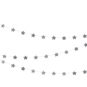 Girlanda zvjezdice, srebrna, 3.6m