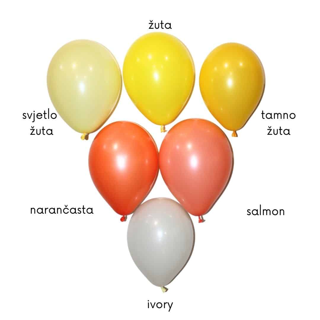 Balon ŽUTI Pastel - više veličina - Slika 2