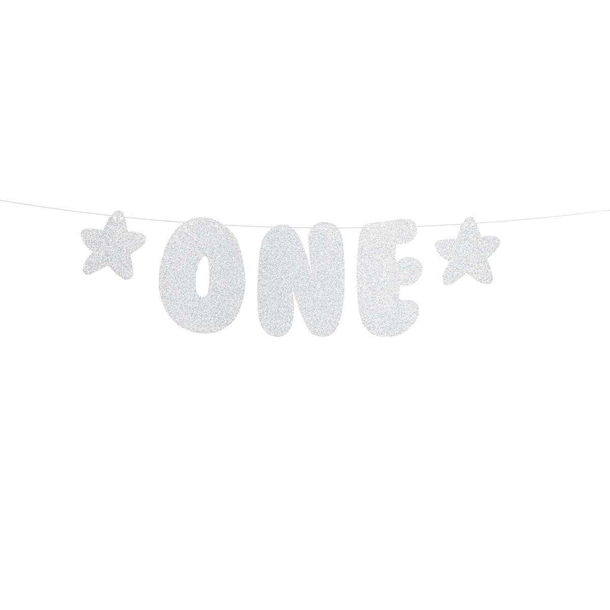 Natpis 1st Birthday - One, 11.5x50cm