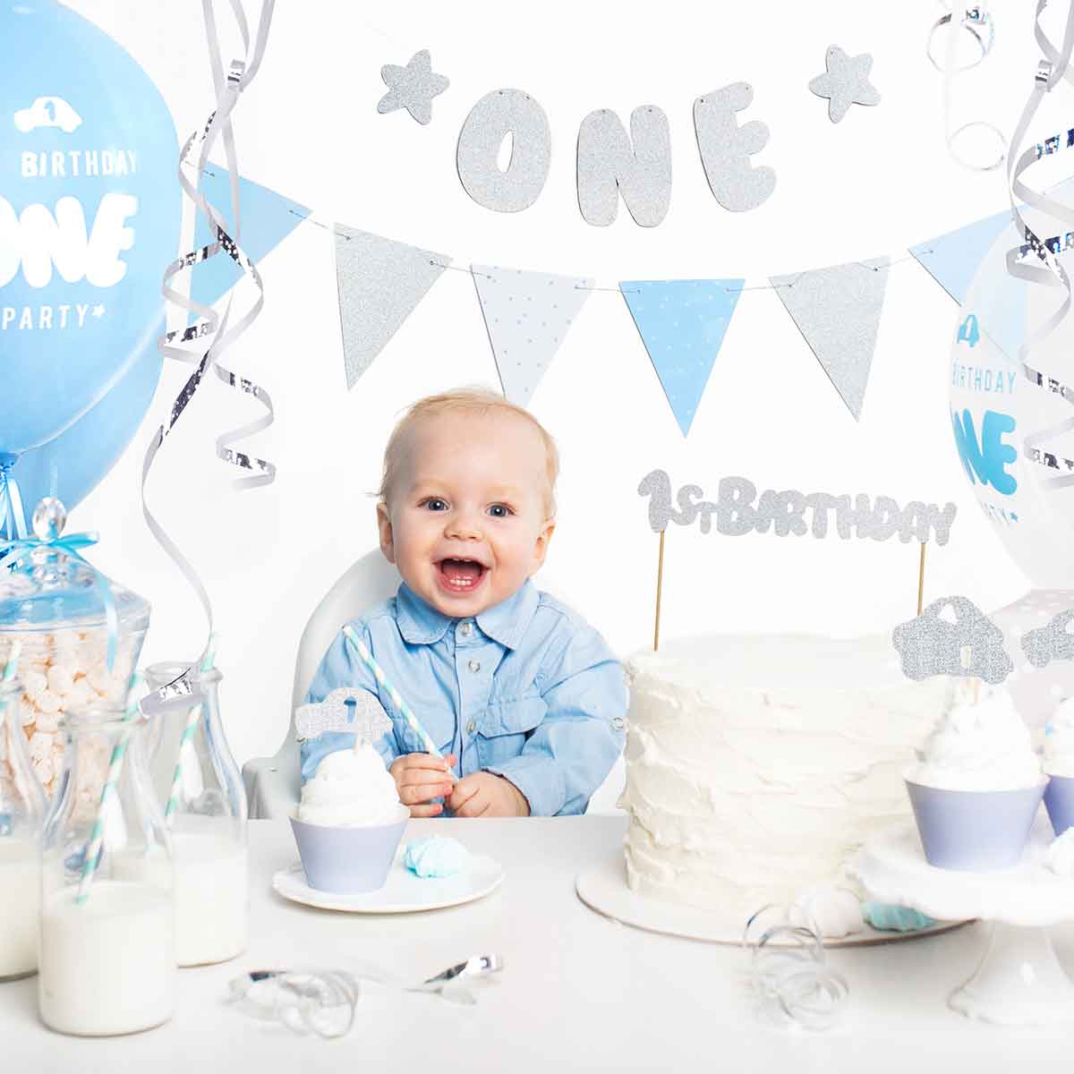 Natpis 1st Birthday - One, 11.5x50cm - Slika 2