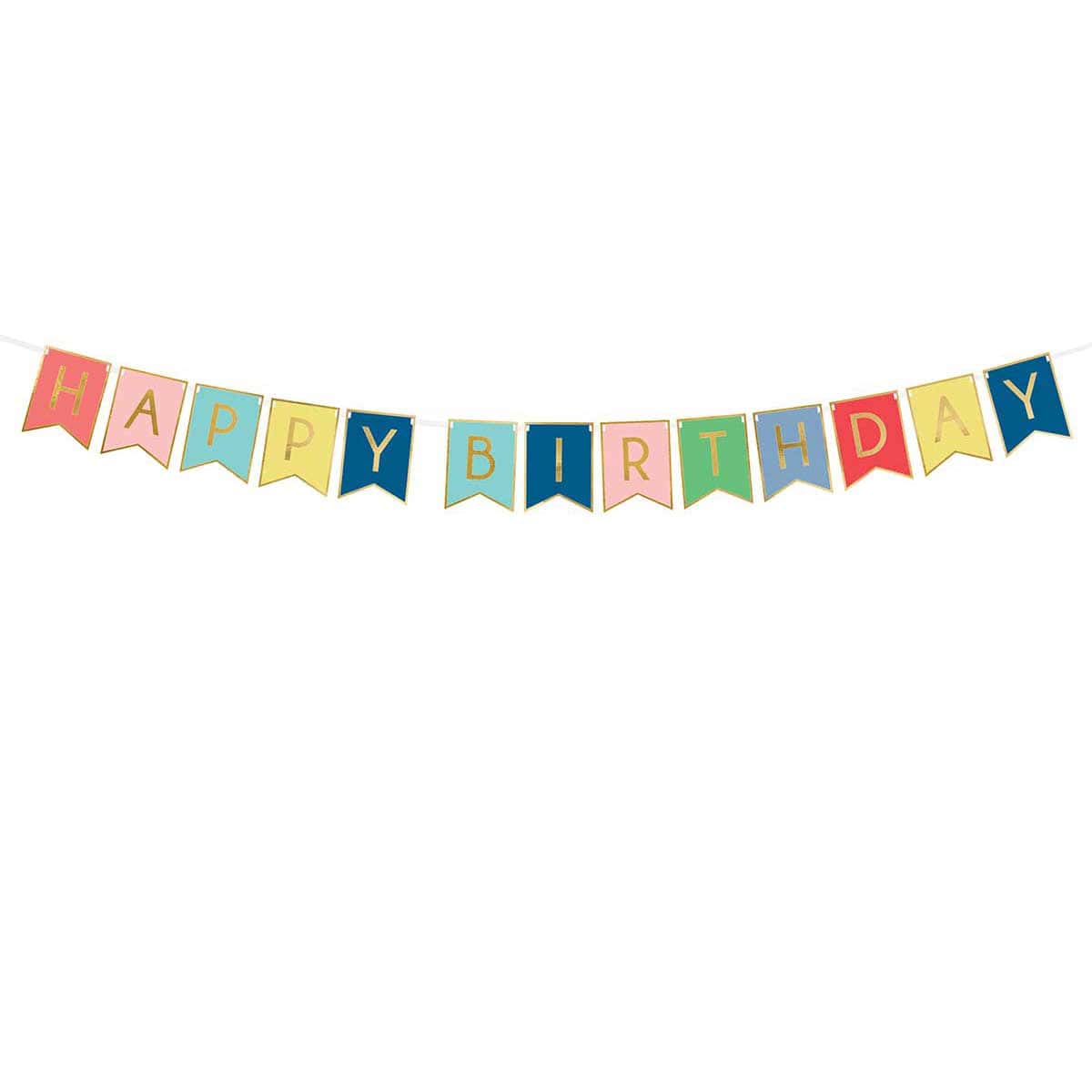 Natpis Happy Birthday, mix, 15 x 175 cm