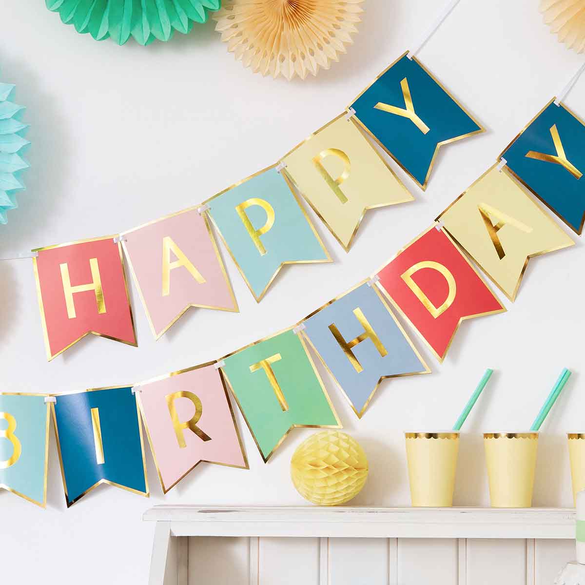 Natpis Happy Birthday, mix, 15 x 175 cm - Slika 2