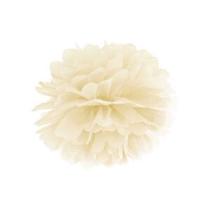Pompon papirnati 35 cm - ivory