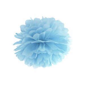Pompon papirnati 35 cm - sv plava