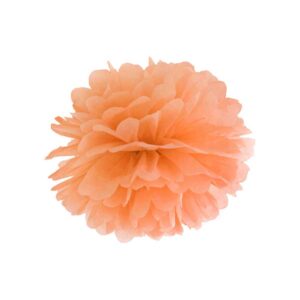 Pompon papirnati 35 cm - sv.narančasta
