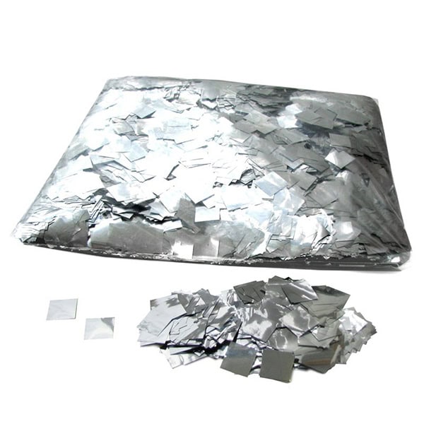Konfeti metalik 17x17 mm 1 kg srebrni