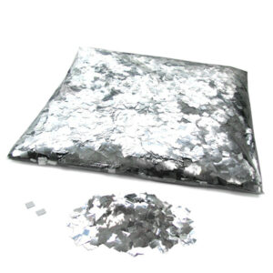 Konfeti  6x6 mm metalik 1 kg srebrne