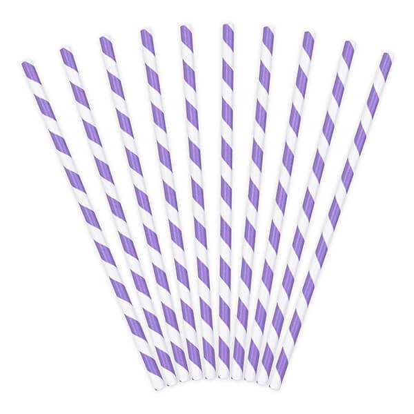 Slamke papirnate lavanda boje, 19.5cm 10kom