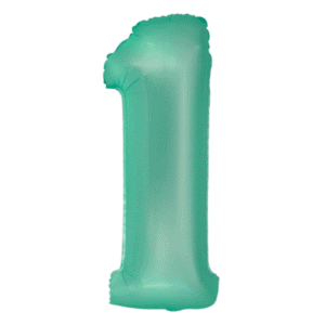 Srednji folija balon broj 1 mint mat