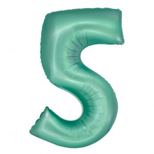 Srednji folija balon broj 5 mint mat